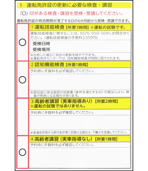 パターン1のハガキ例