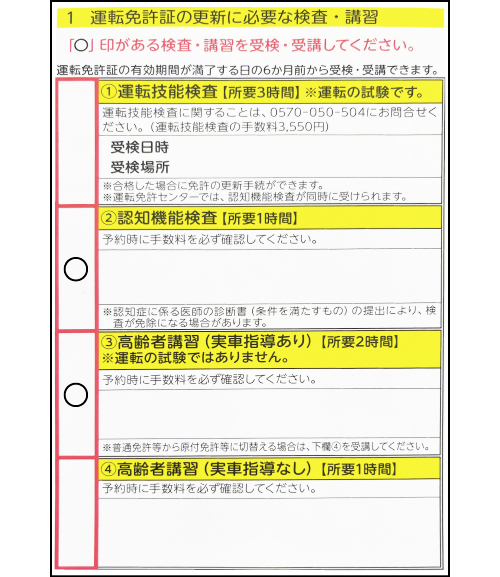 パターン2のハガキ例