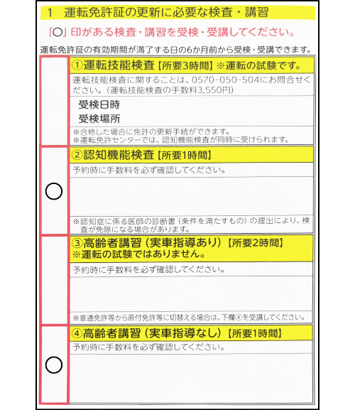 パターン3のハガキ例